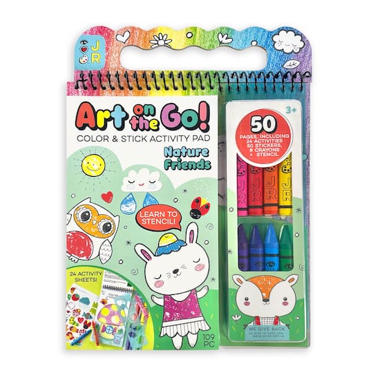 Bright Stripes iHeartArt Art on the Go! Nature Friends Activity Pad